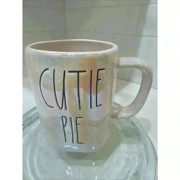 Rae Dunn Other - Rae Dunn Valentines Day CUTIE PIE Mug Iridescent Ceramic w/ Black by Magenta
